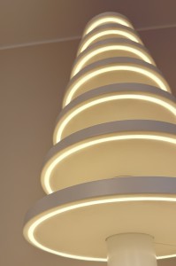 Podświetlana wielopoziomowa patera deserowa Luna Macaron 9 White LED na makaroniki