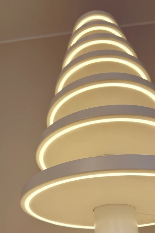 Podświetlana wielopoziomowa patera deserowa Luna Macaron 9 White LED na makaroniki