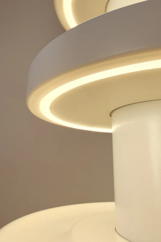 Podświetlana wielopoziomowa patera deserowa Luna Macaron 9 White LED na makaroniki