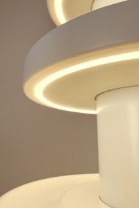 Podświetlana wielopoziomowa patera deserowa Luna Macaron 5 White LED na makaroniki